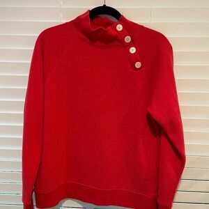J Crew - wide button-collar pullover sweatshirt - L
